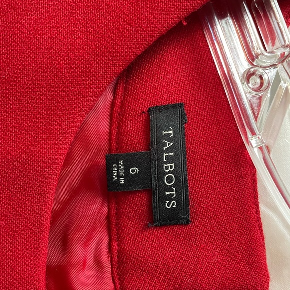 Talbots Red Sleeveless Classic Career Sheath Dress Women's Size 6 - Picture 4 of 5